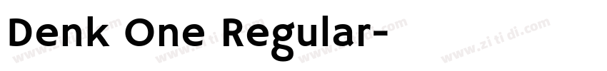 Denk One Regular字体转换